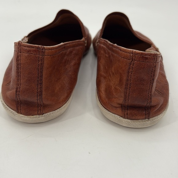 Frye Melanie Leather Slip On Shoes in Cognac - Size 10m - Picture 3 of 9
